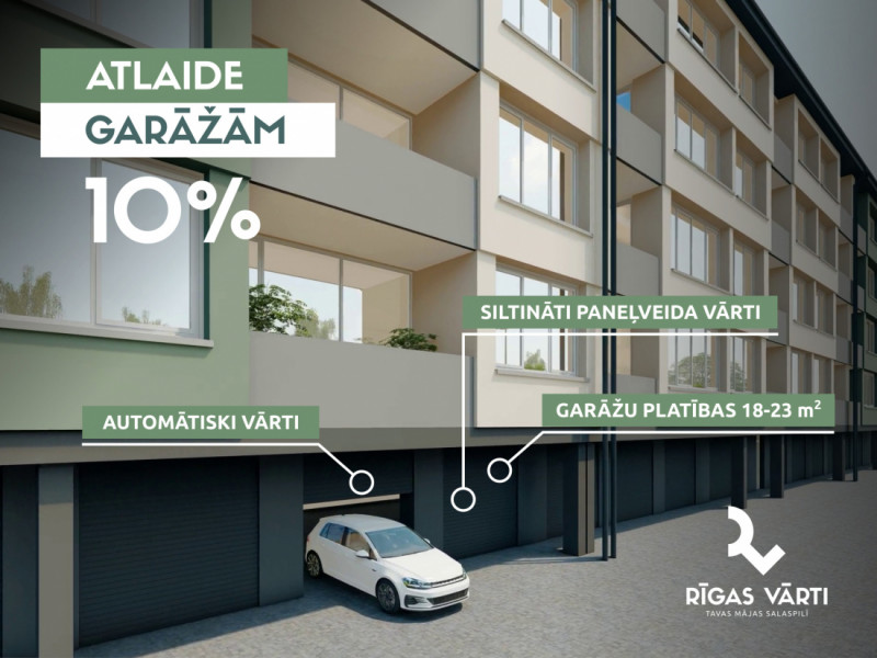 Pavasara atlaide garāžām jaunajā projektā “Rīgas Vārti”